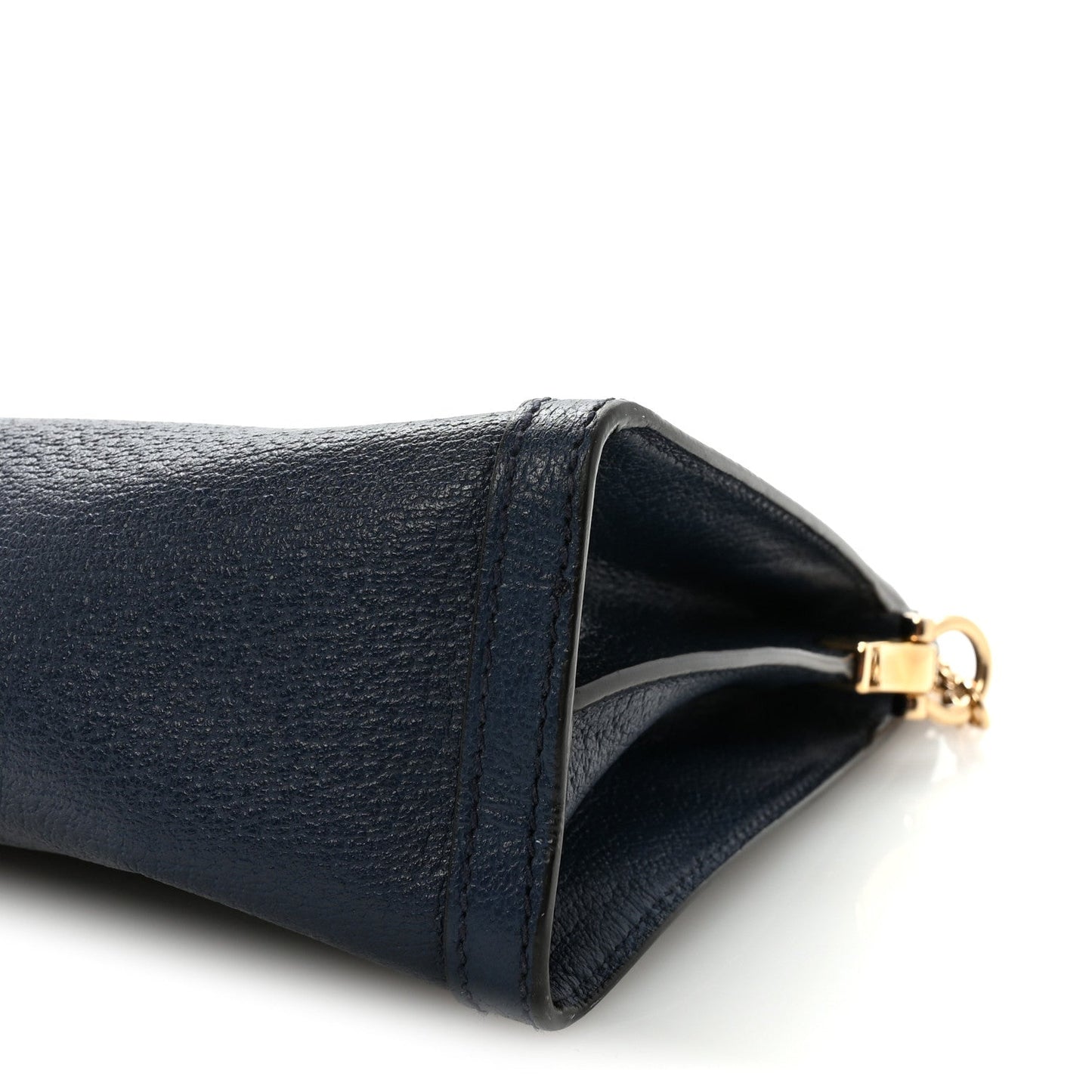 Textured Calfskin Web Medium Ophidia Chain Shoulder Bag Blue Agata
