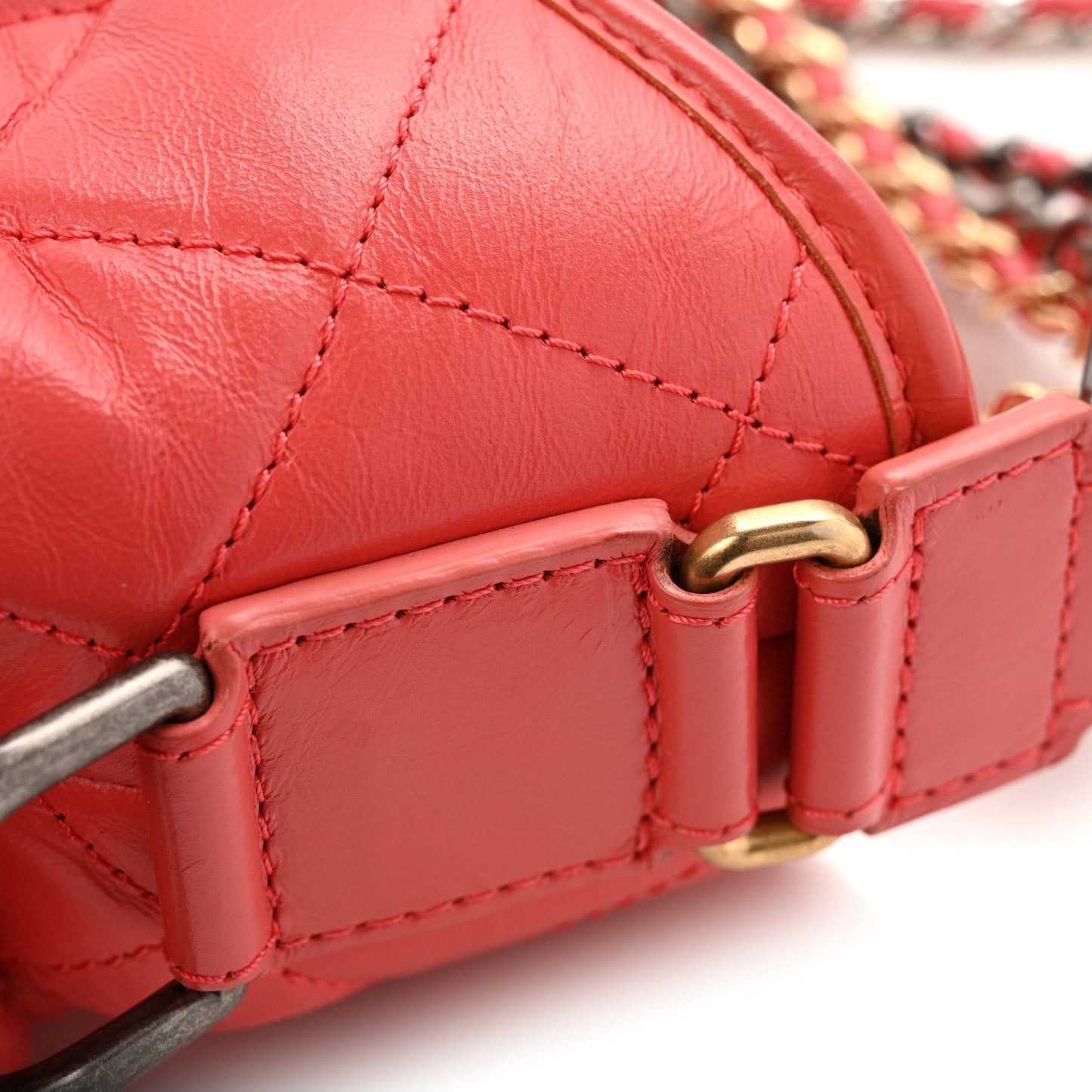 Aged Calfskin Quilted Small Gabrielle Hobo Pink
