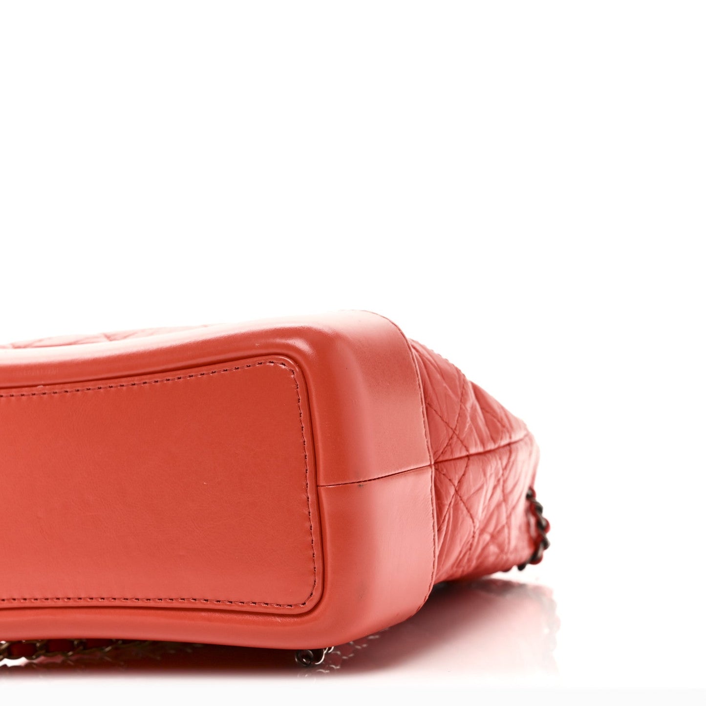 Aged Calfskin Quilted Small Gabrielle Backpack Orange