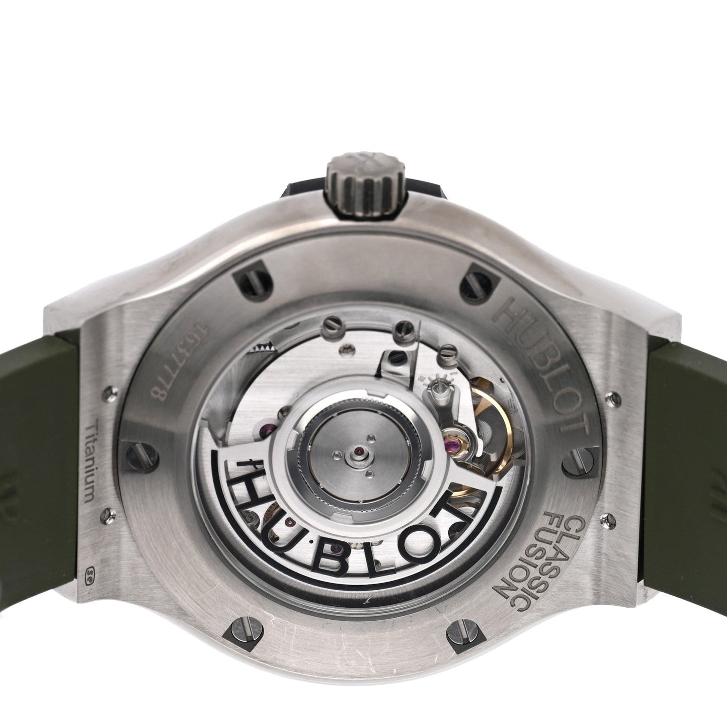 Titanium Rubber 38mm Classic Fusion Automatic Watch Green 565.NX.8970.RX