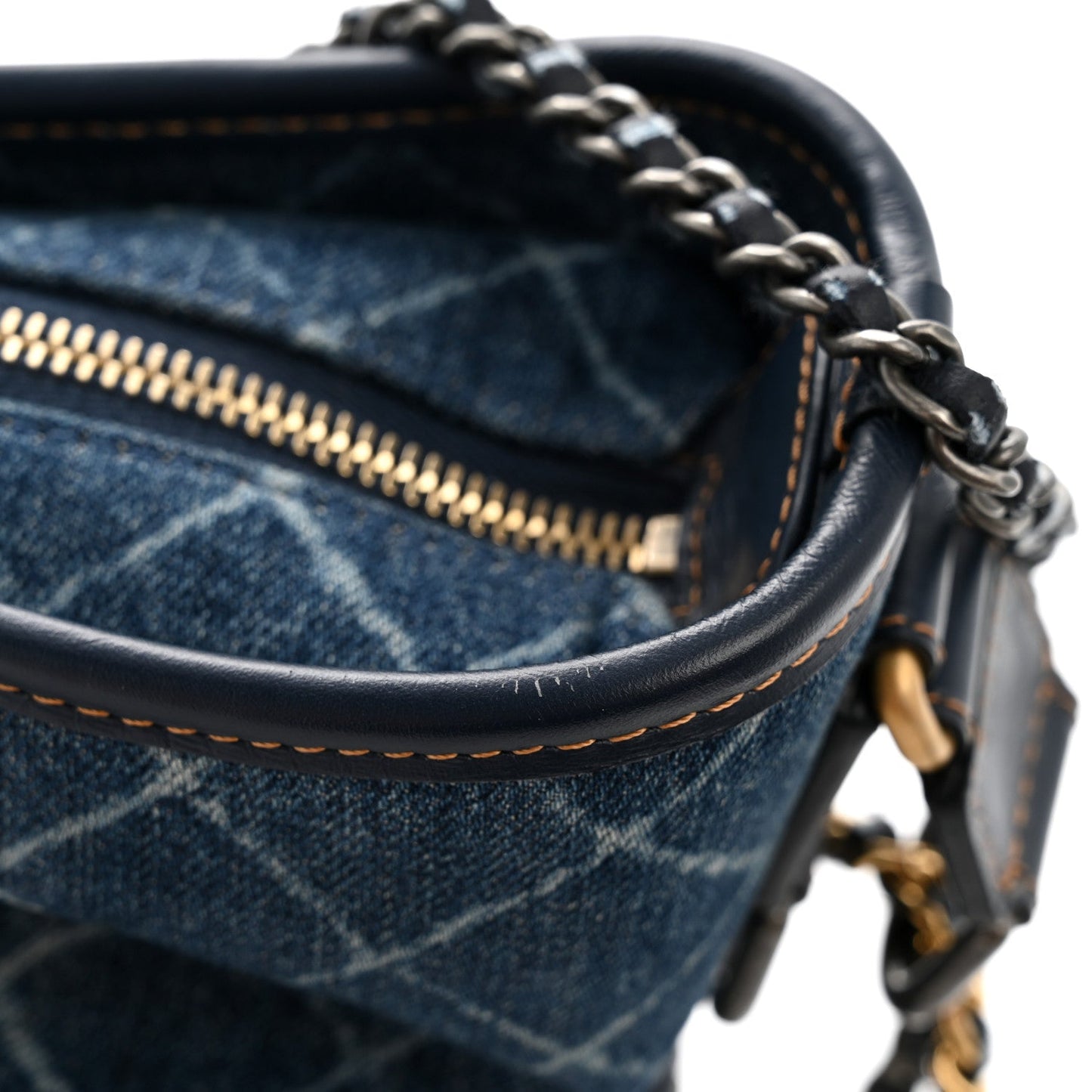 Denim Calfskin Medium Gabrielle Hobo Blue