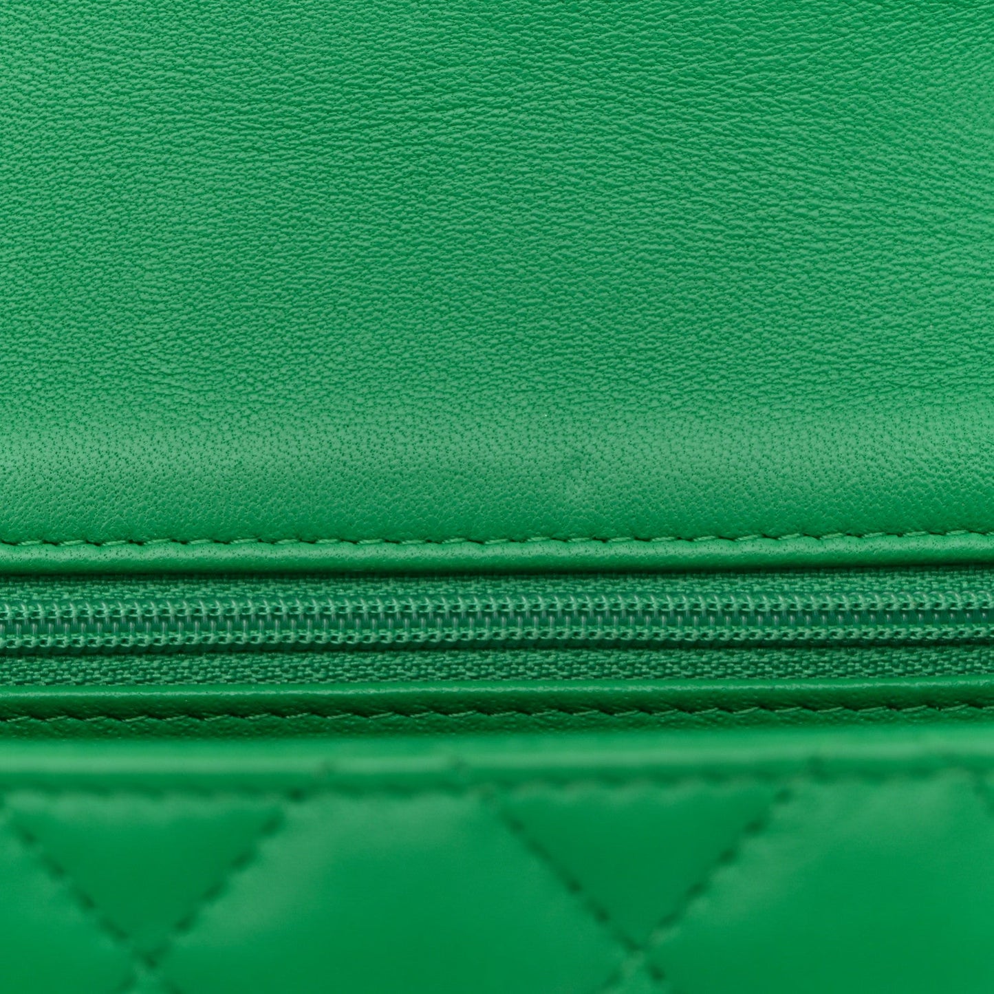 Lambskin Quilted Mini Square Flap Green