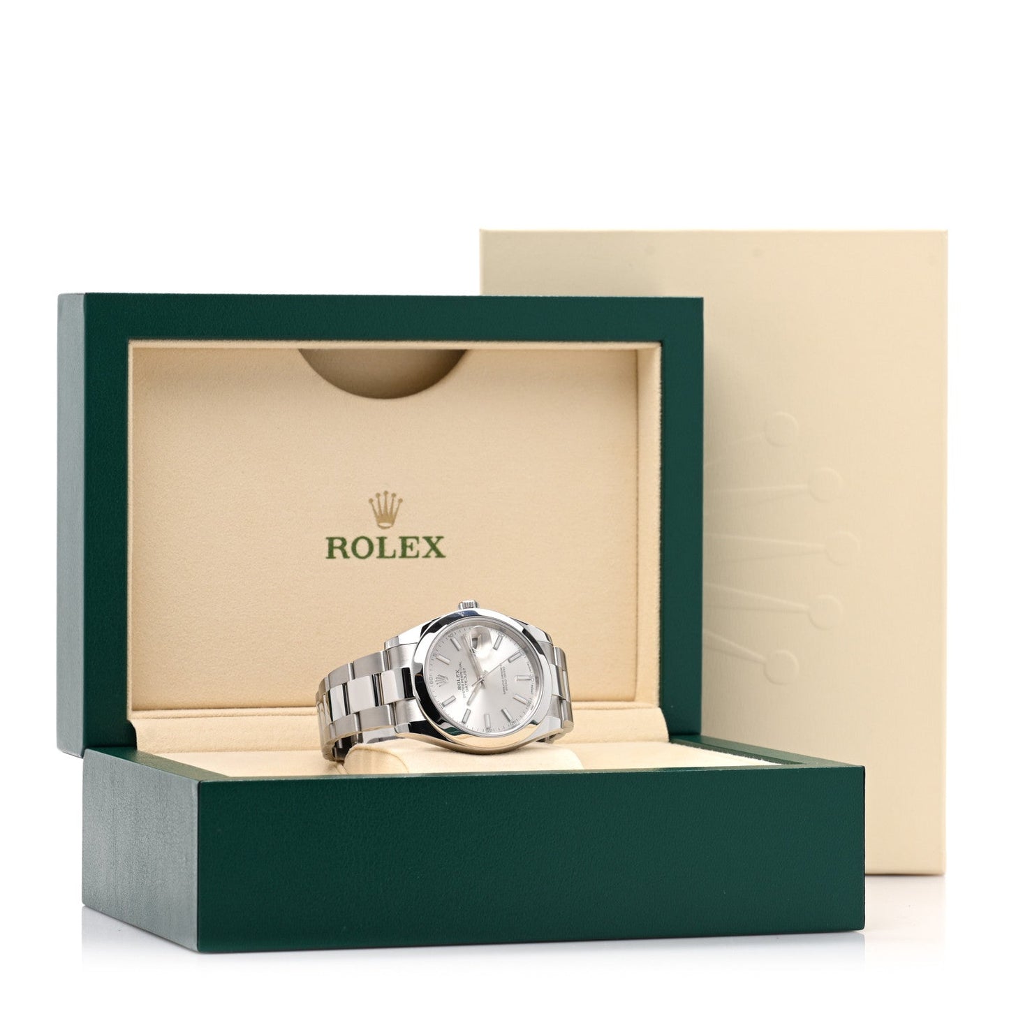 Stainless Steel 41mm Oyster Perpetual Datejust Watch Silver 126300