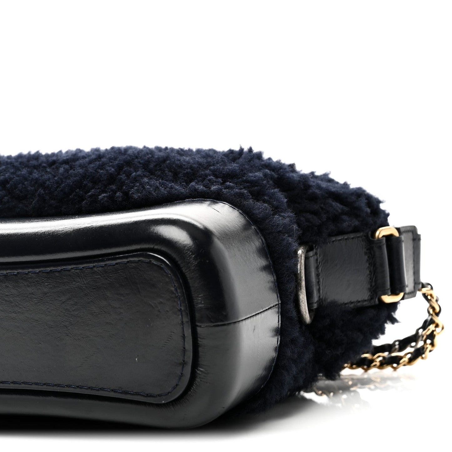 Shearling Small Gabrielle Hobo Navy