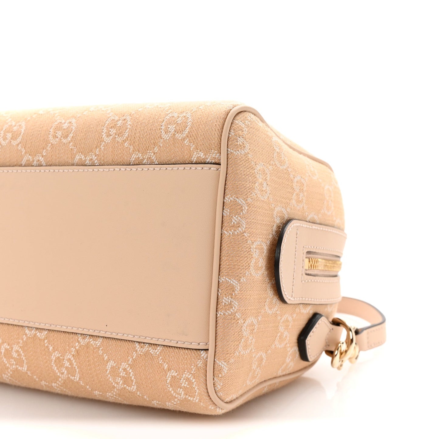 Summer Denim Calfskin GG Monogram Small Ophidia Top Handle Bag Souffle Rose