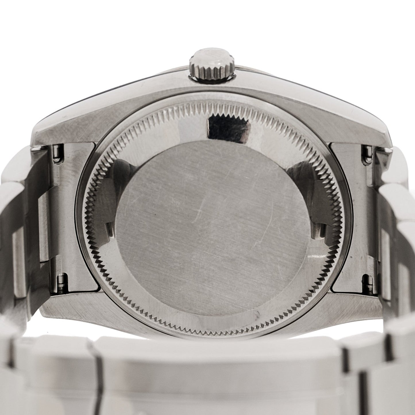 Stainless Steel 18K White Gold Diamond 34mm Oyster Perpetual Date Watch White Roman 115234