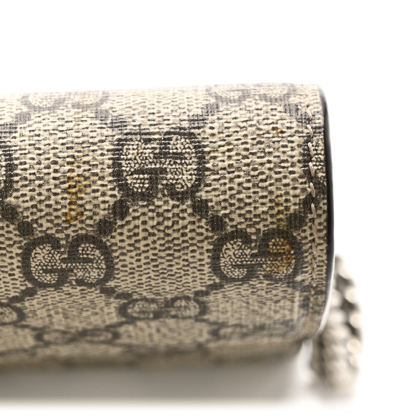 GG Supreme Monogram Mini Dionysus Chain Wallet Beige Taupe