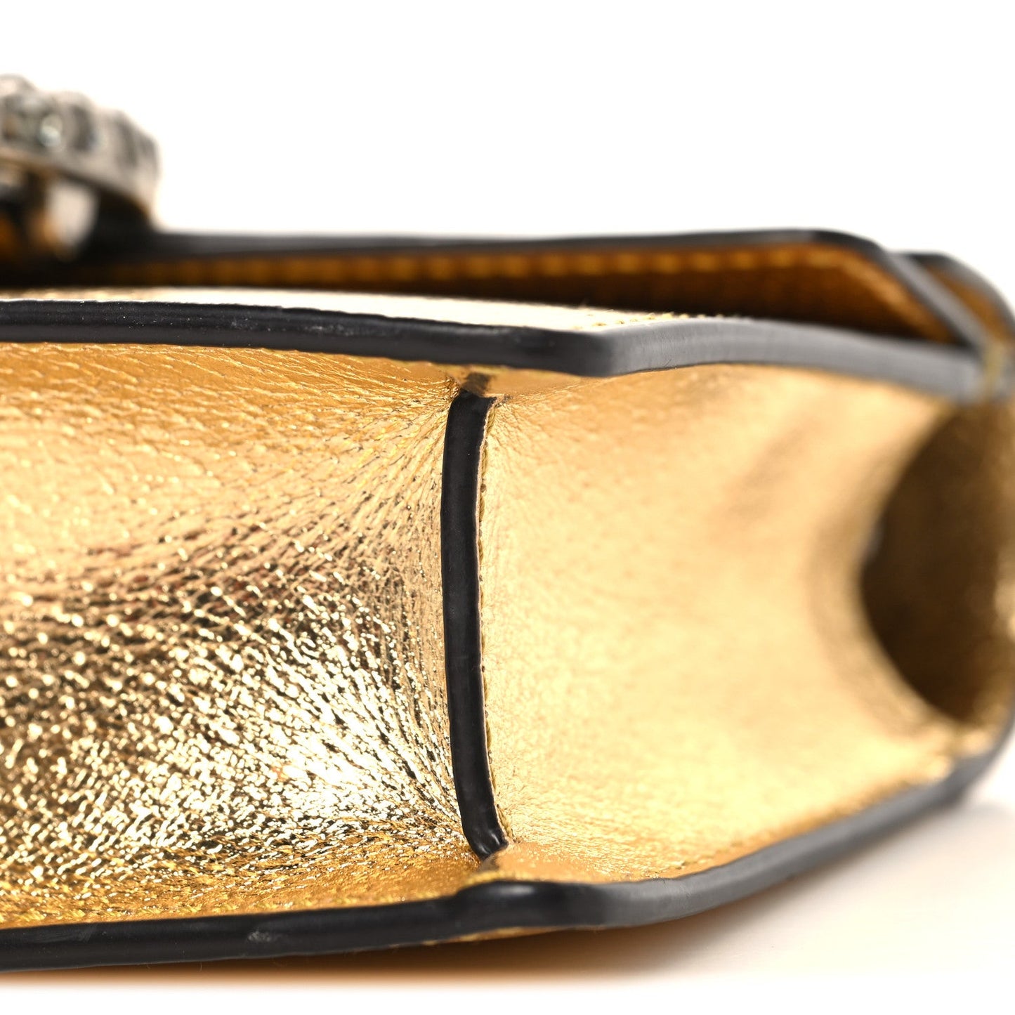 Metallic Calfskin Super Mini Dionysus Shoulder Bag Gold