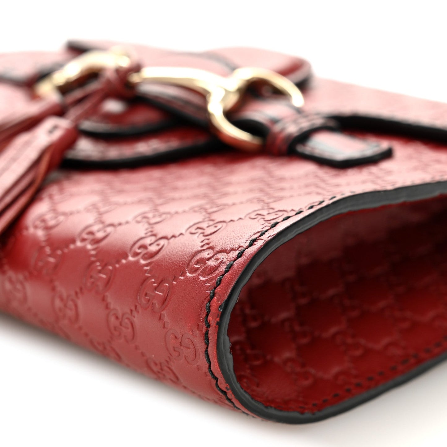 Soft Microguccissima Mini Emily Chain Shoulder Bag Rosso