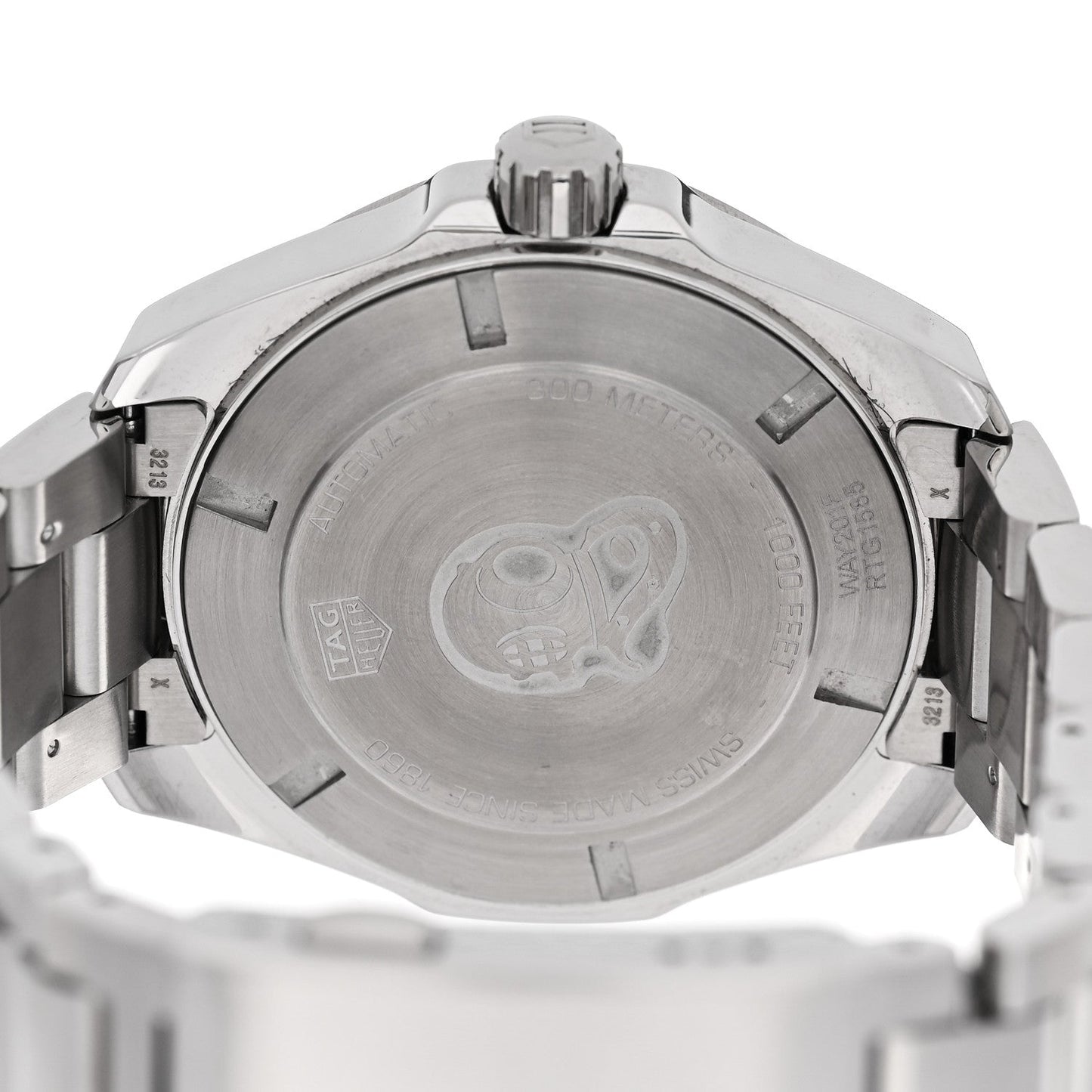 Stainless Steel 43mm Aquaracer 300M Automatic Watch Black WAY201F