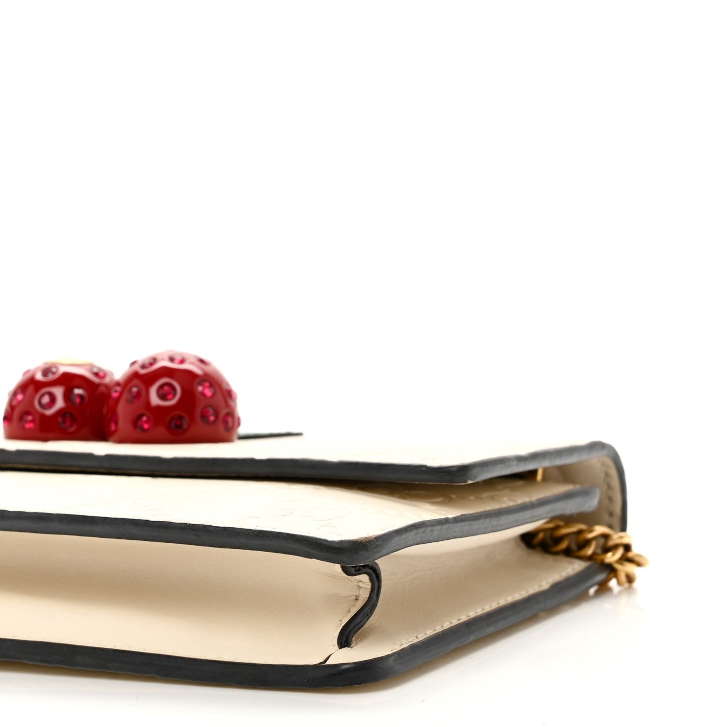 Guccissima Mini Cherry Chain Bag White