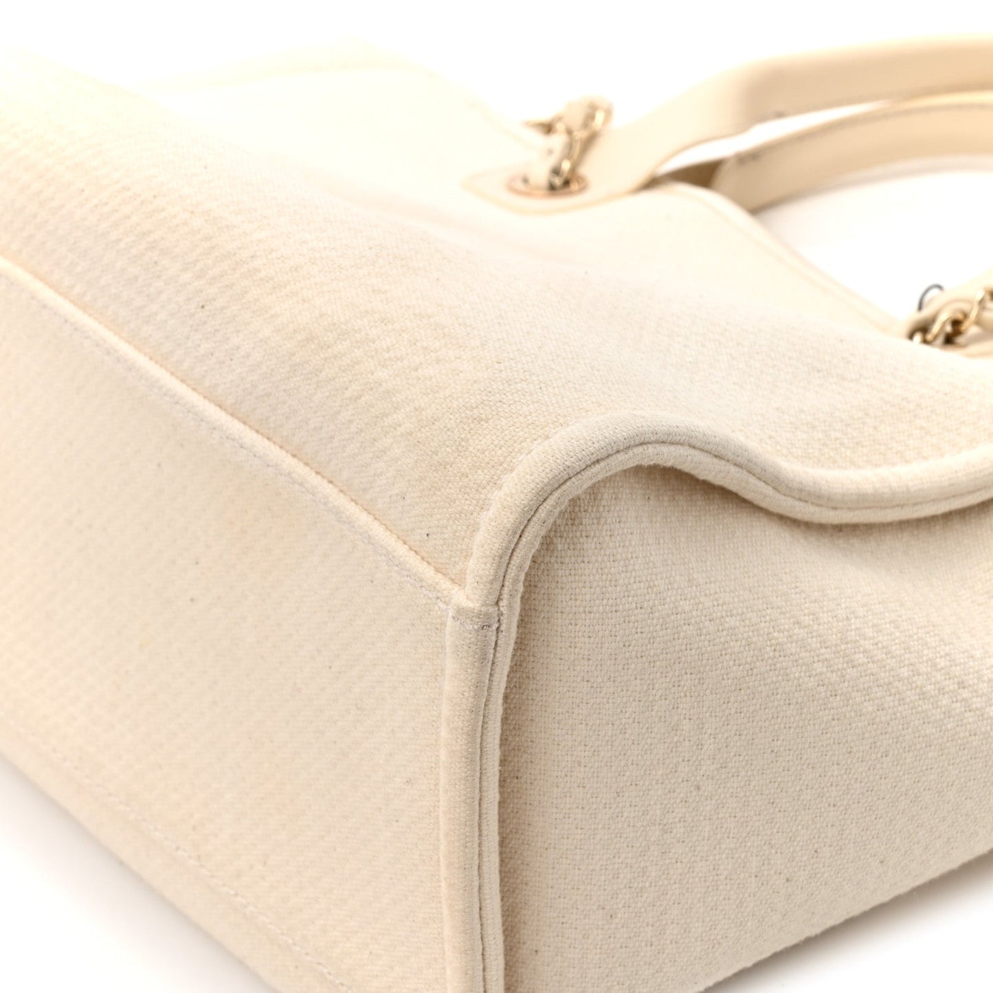 Mixed Fibers Small Deauville Tote White