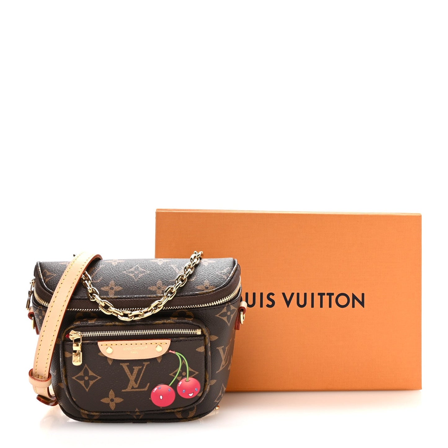 LV X TM Monogram Cerises Mini Bumbag