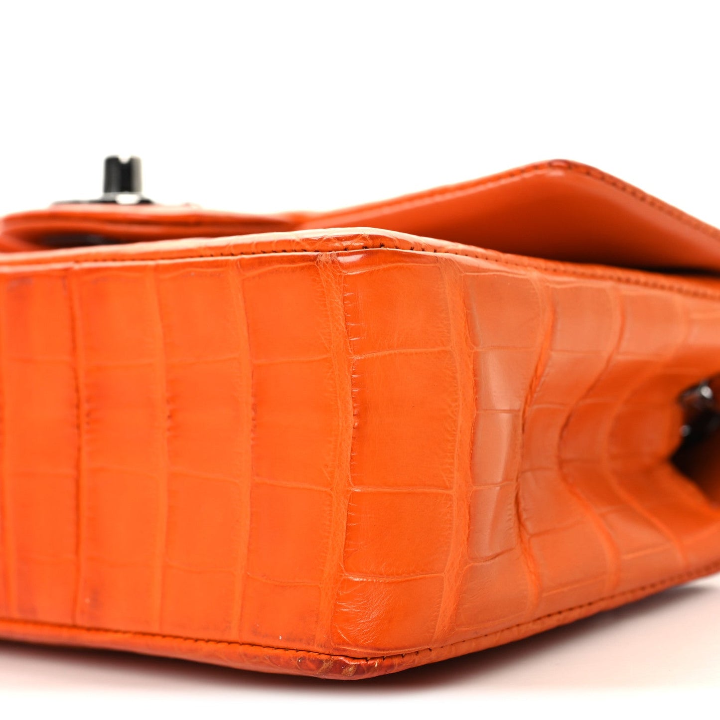 Alligator Mini Rectangular Flap Orange