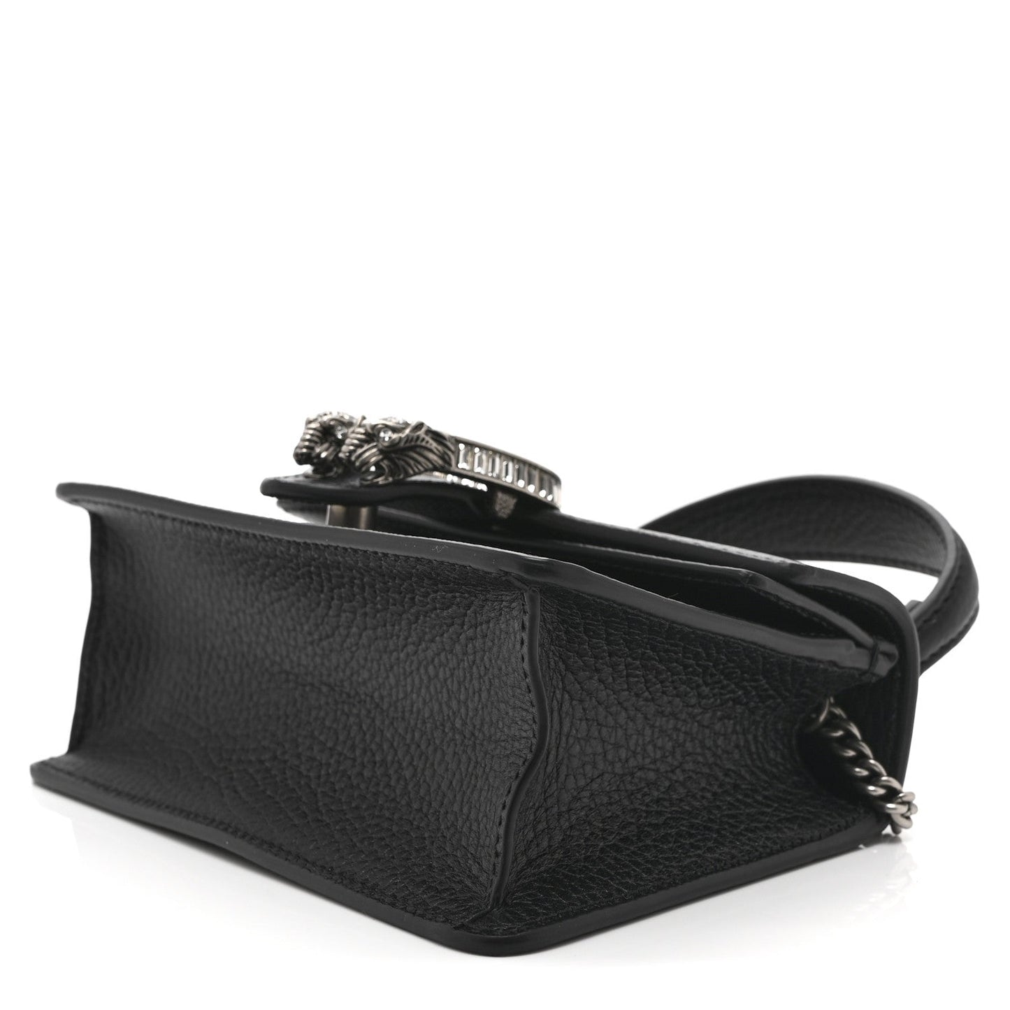 Dollar Calfskin Crystal Mini Dionysus Top Handle Bag Black Crystal