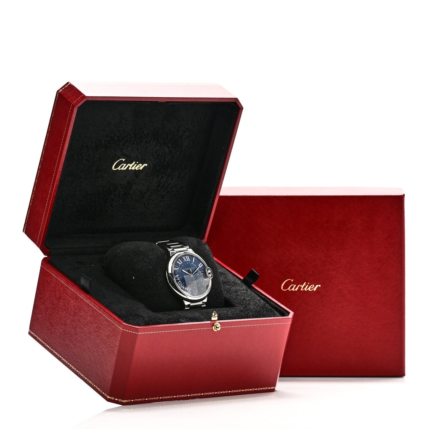 Stainless Steel 40mm Ballon Bleu De Cartier Automatic Watch Blue