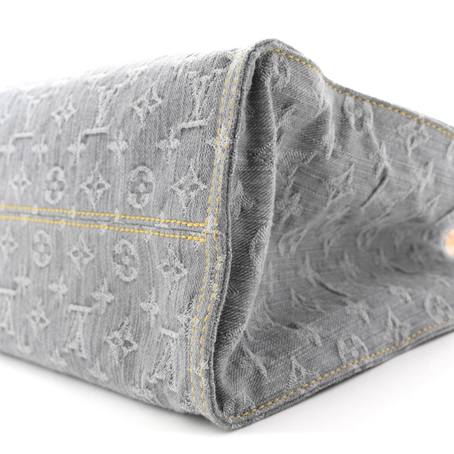 Monogram Denim Onthego MM Washed Grey