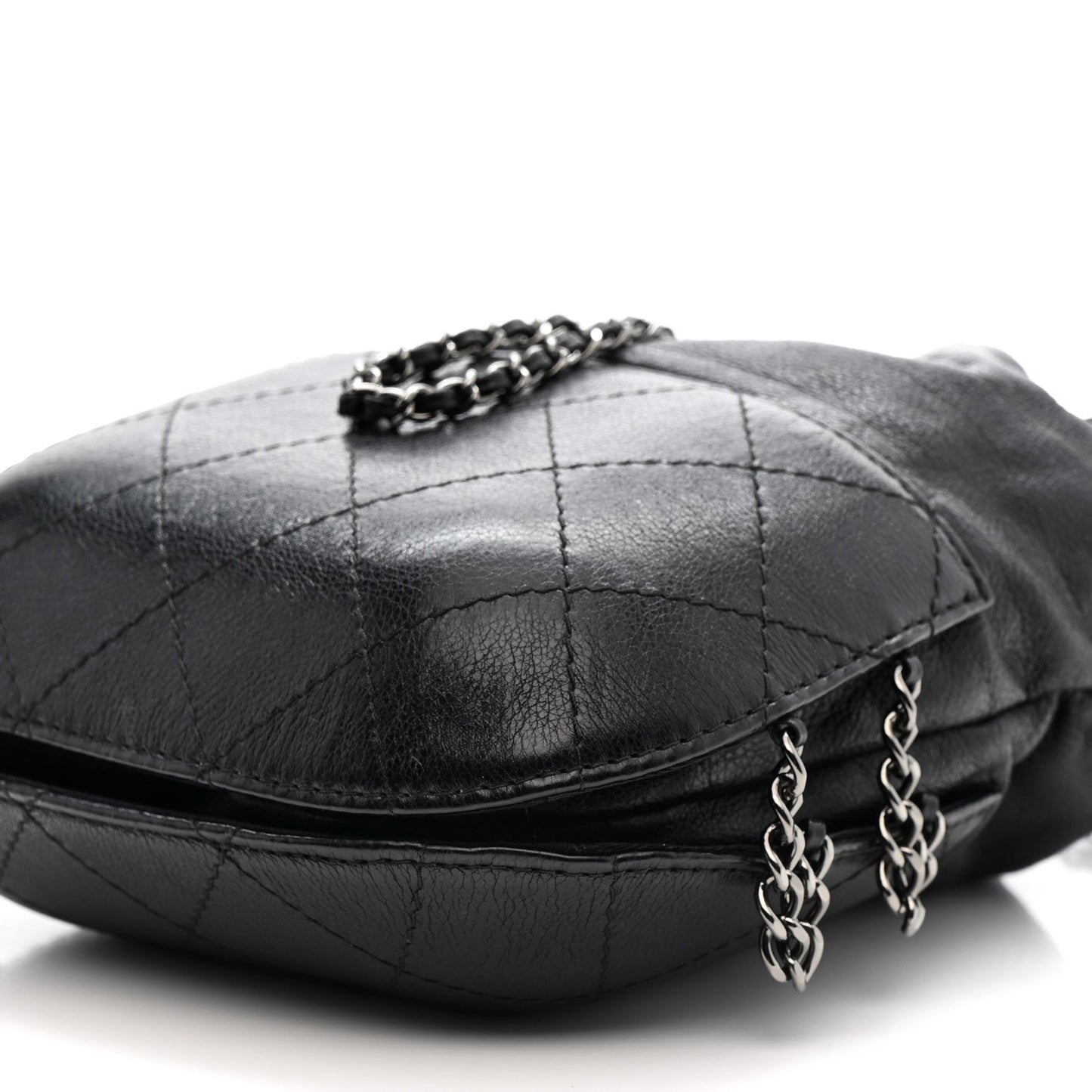 Calfskin Quilted Small Gabrielle Bucket Black