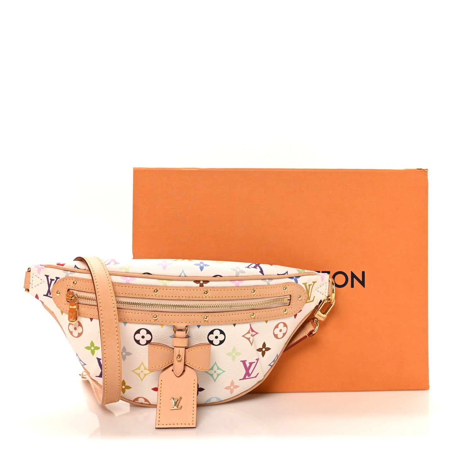 LV X TM Monogram Multicolor High Rise Bumbag White