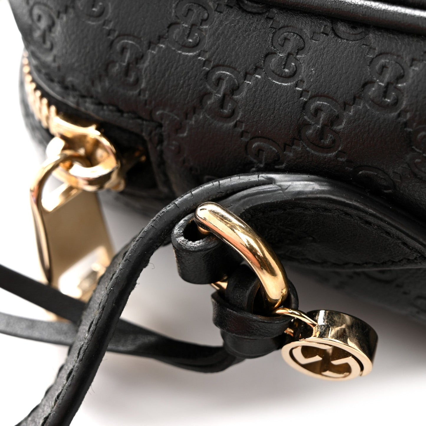 Microguccissima Mini Bree Messenger Bag Black