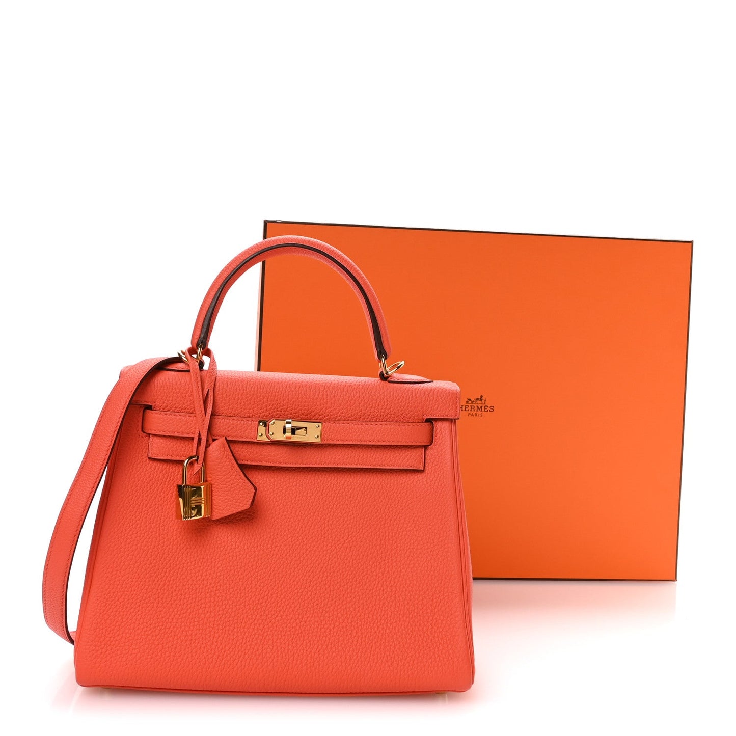 Togo Kelly Retourne 25 Orange Poppy