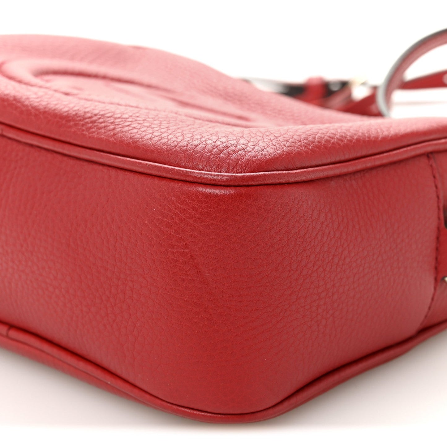 Pebbled Calfskin Small Soho Disco Bag Tabasco Red