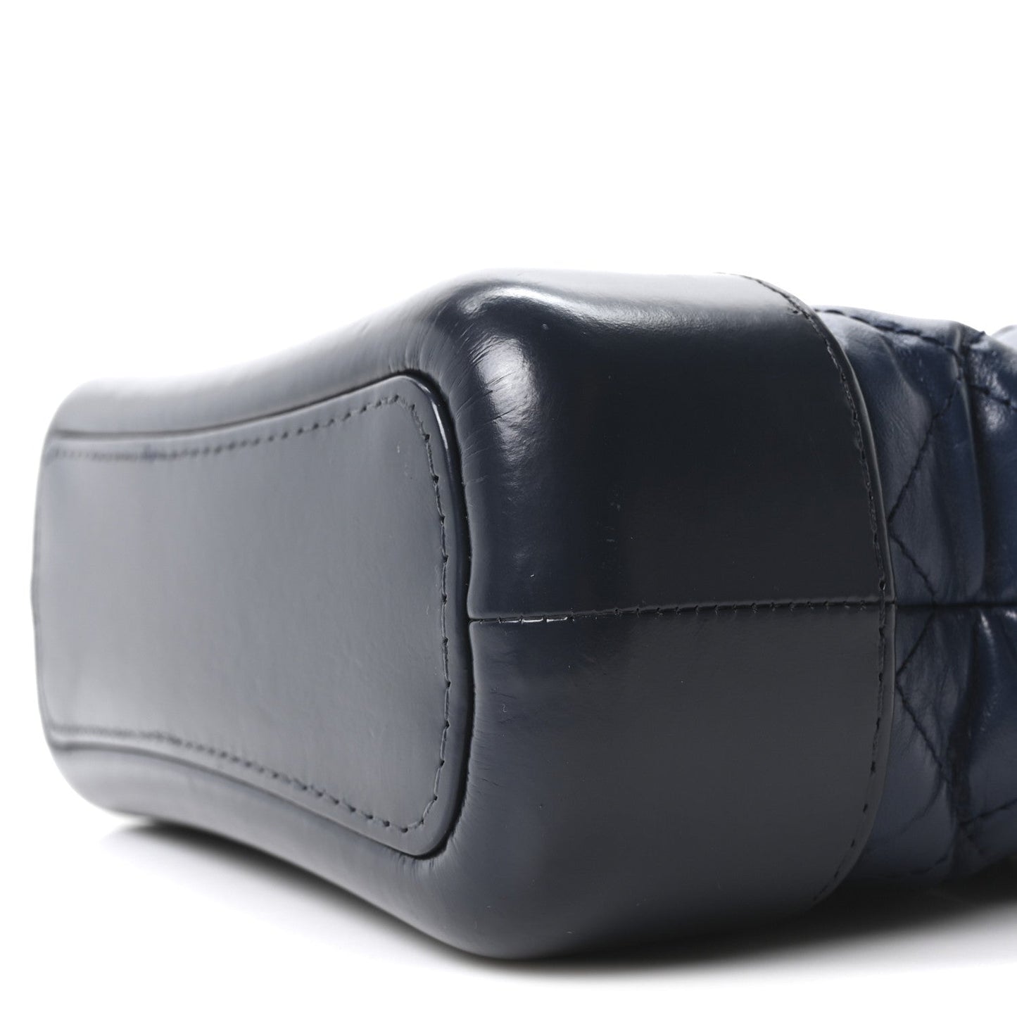Aged Calfskin Quilted Small Gabrielle Hobo Navy