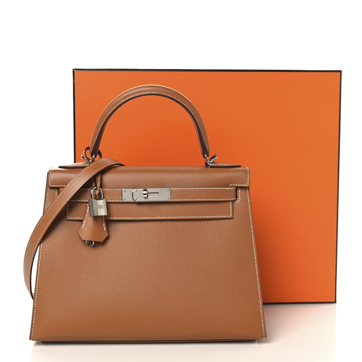 Madame Calfskin Kelly Sellier 28 Gold