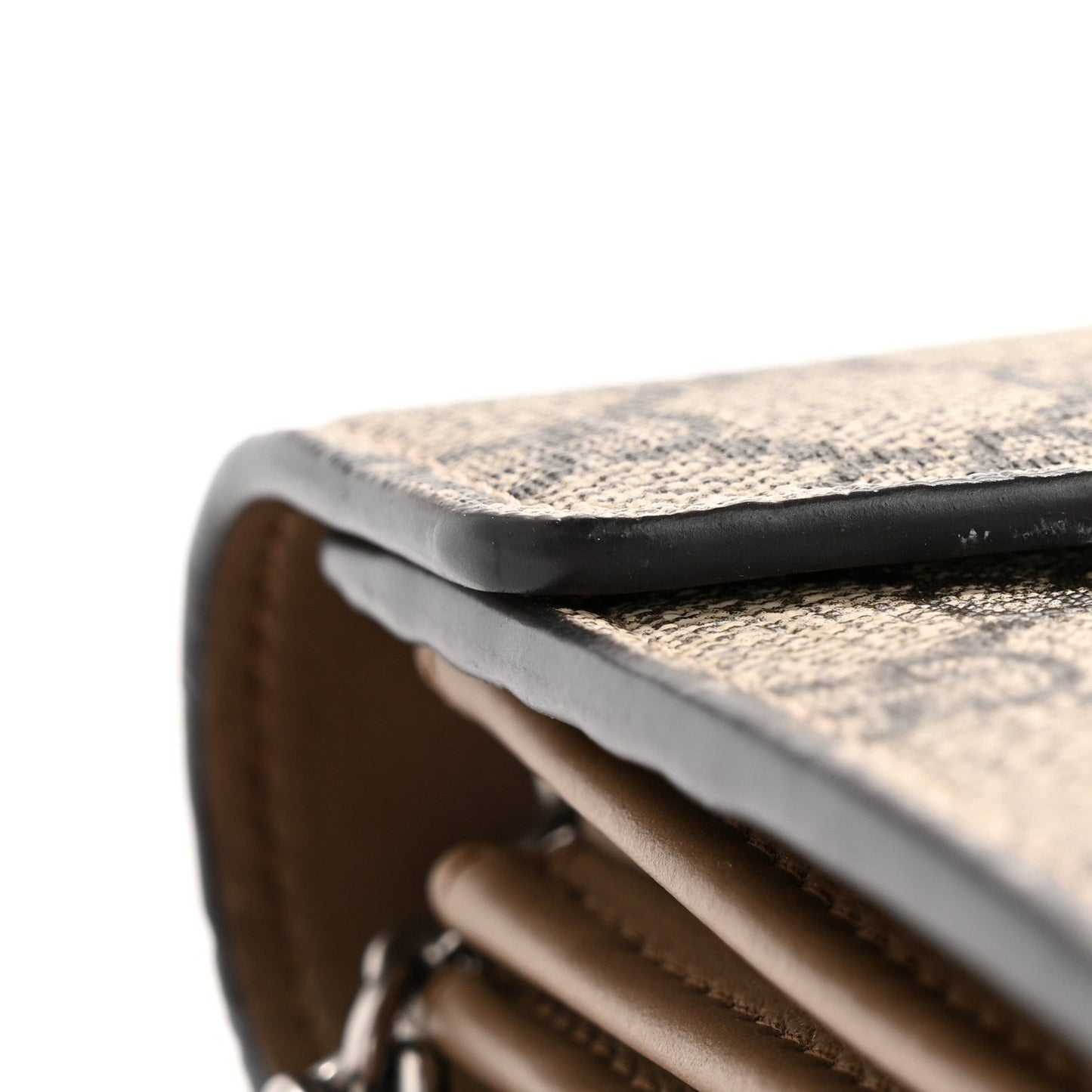 GG Supreme Monogram Mini Dionysus Chain Wallet Beige Taupe