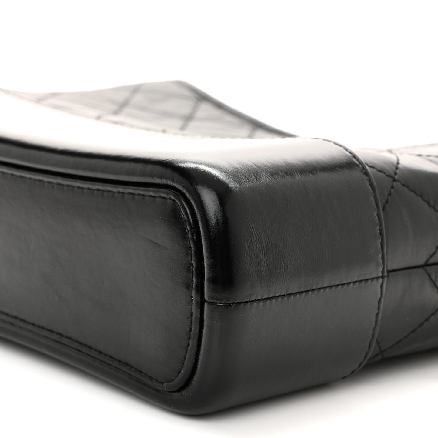 Aged Calfskin Quilted New Medium Gabrielle Hobo Black