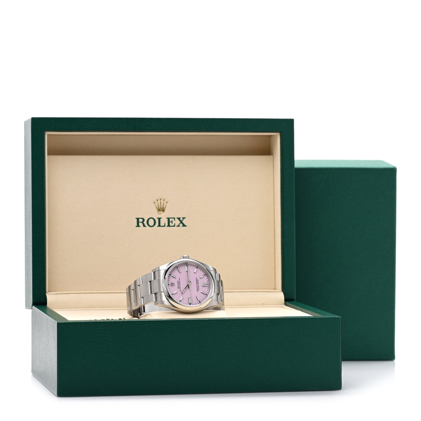 Stainless Steel 36mm Oyster Perpetual Watch Candy Pink 126000