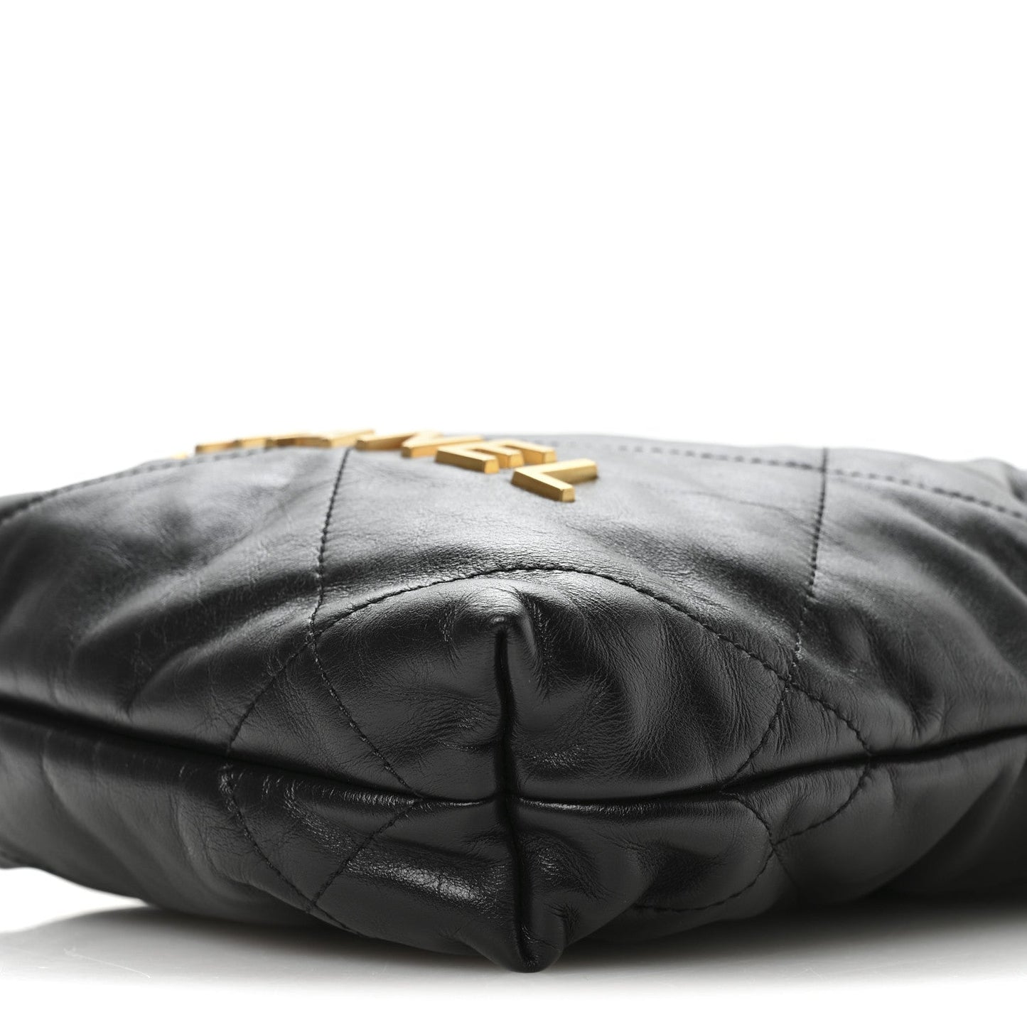 Shiny Calfskin Quilted Mini Chanel 22 Black