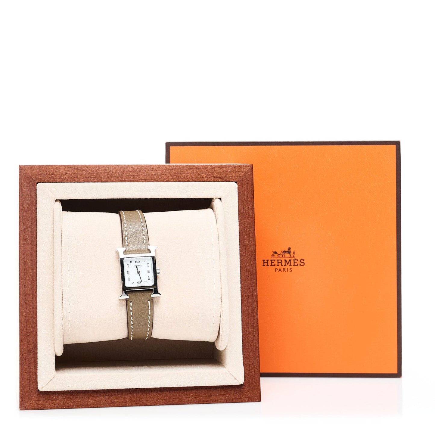Stainless Steel Swift 17.2mm Heure H Hour Watch Etoupe