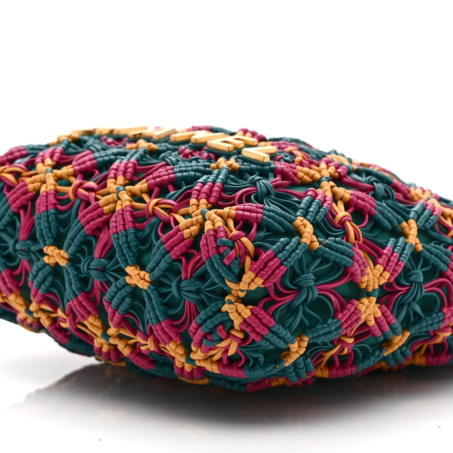 Calfskin Macrame Mini Chanel 22 Green Purple Yellow