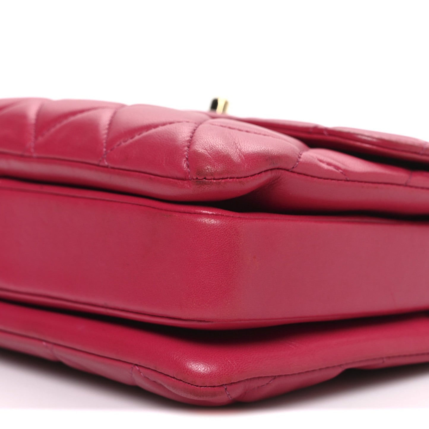 Lambskin Quilted Small Trendy CC Flap Dual Handle Bag Dark Pink