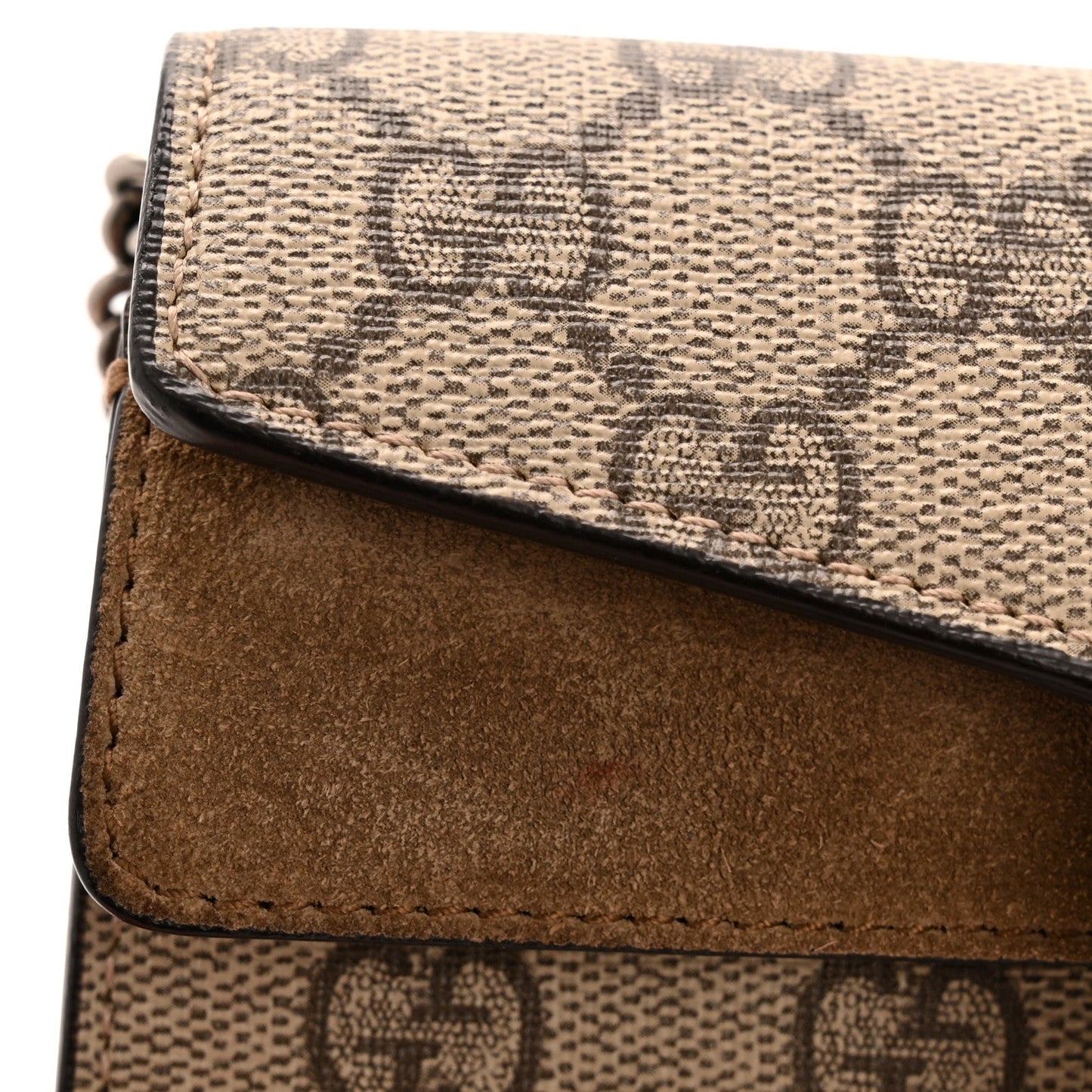 GG Supreme Monogram Super Mini Dionysus Shoulder Bag Taupe