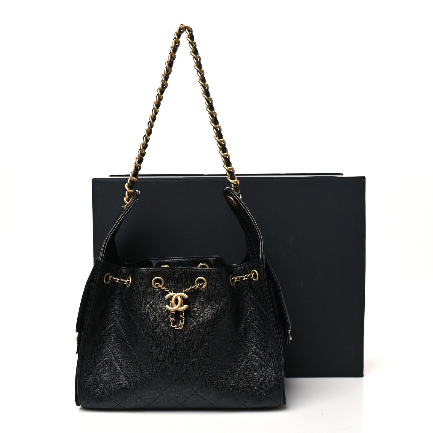 Caviar Quilted Small Chanel 25 Handbag Black