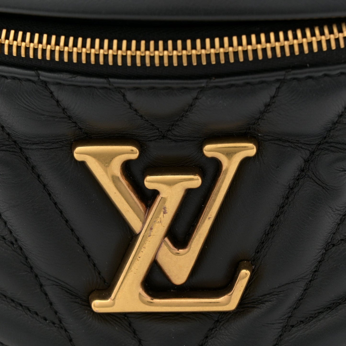 Calfskin Quilted New Wave Bumbag Black