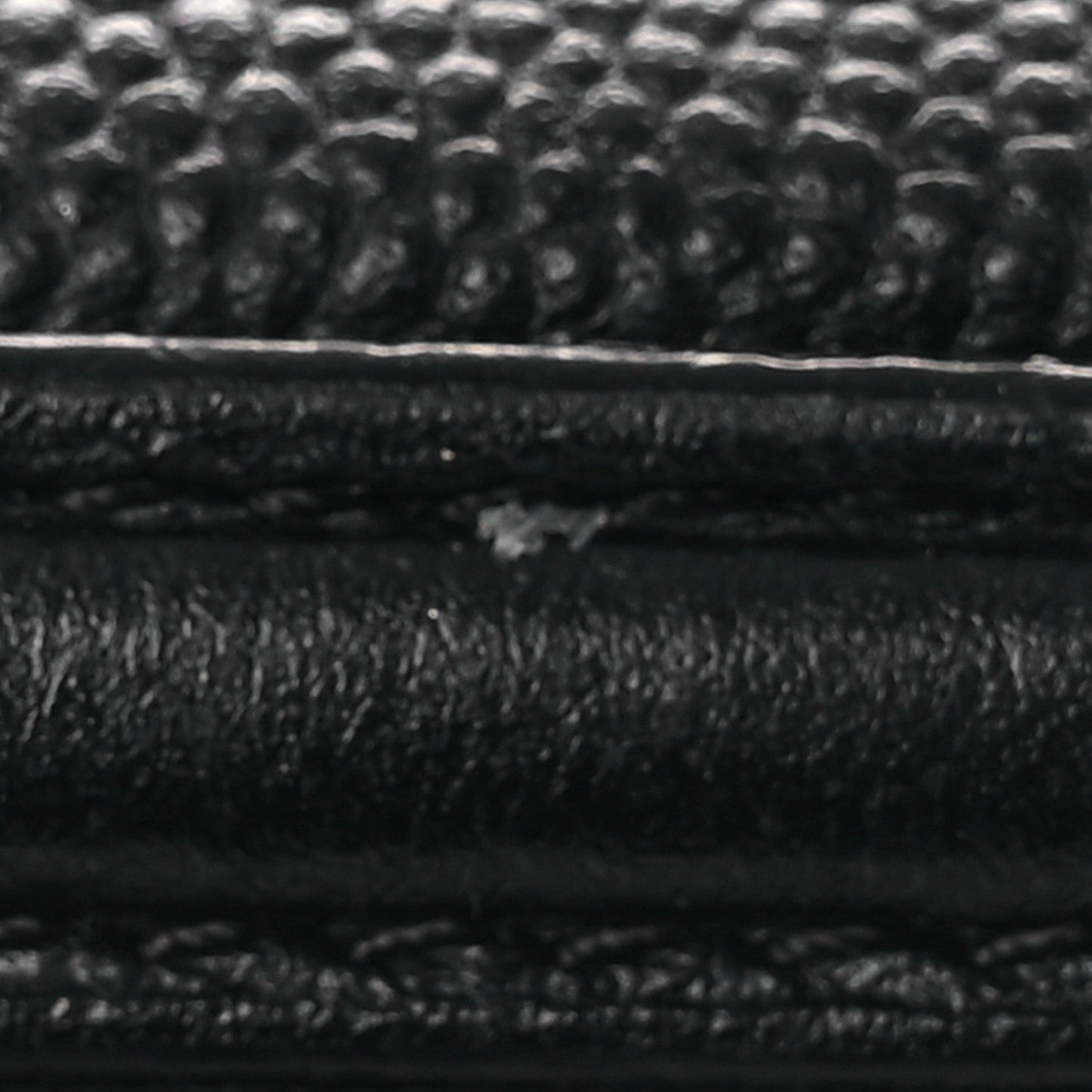 Caviar Quilted CC Filigree Vanity Clutch With Chain Black