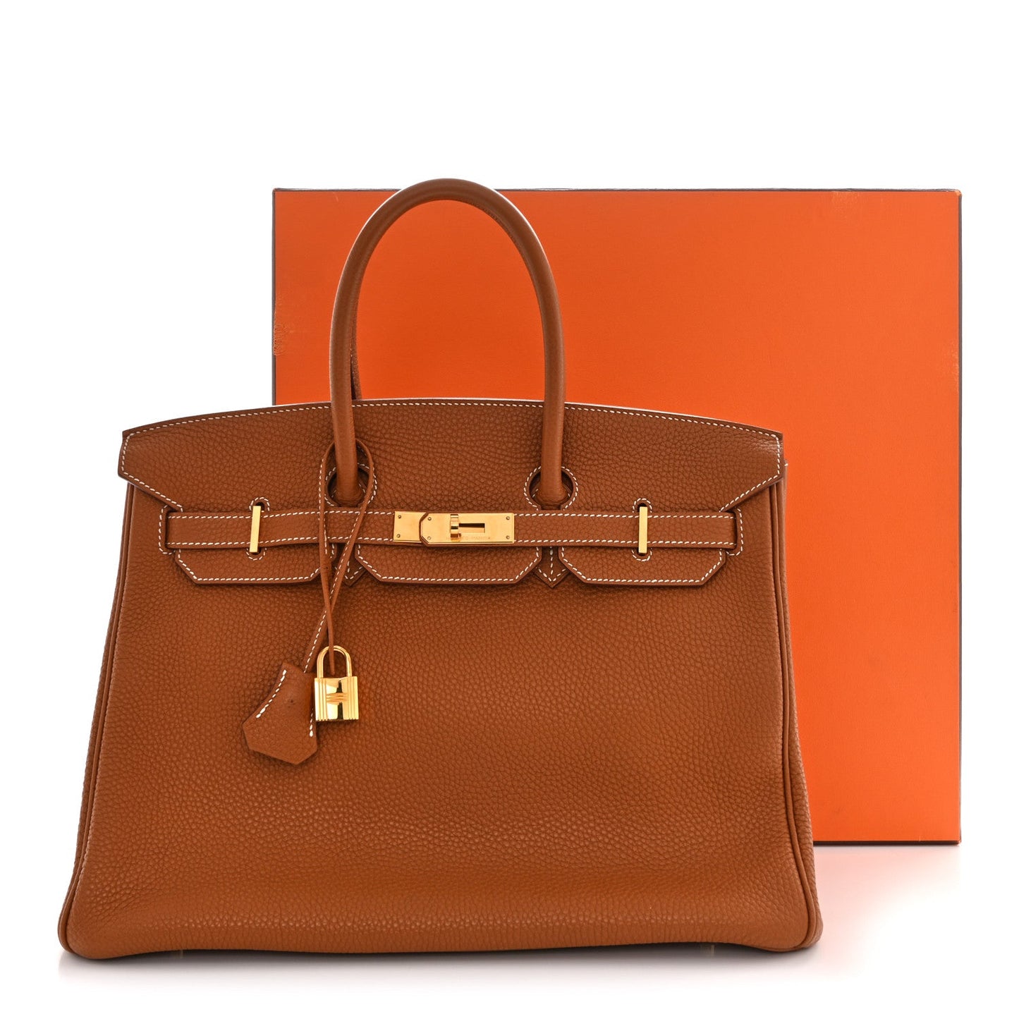 Taurillon Clemence Birkin 35 Gold