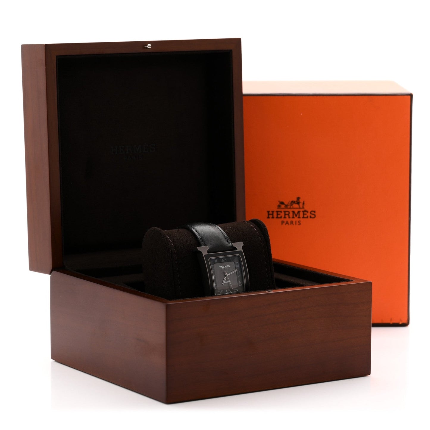 Titanium Barenia 30mm Heure H Hour Quartz Watch Noir