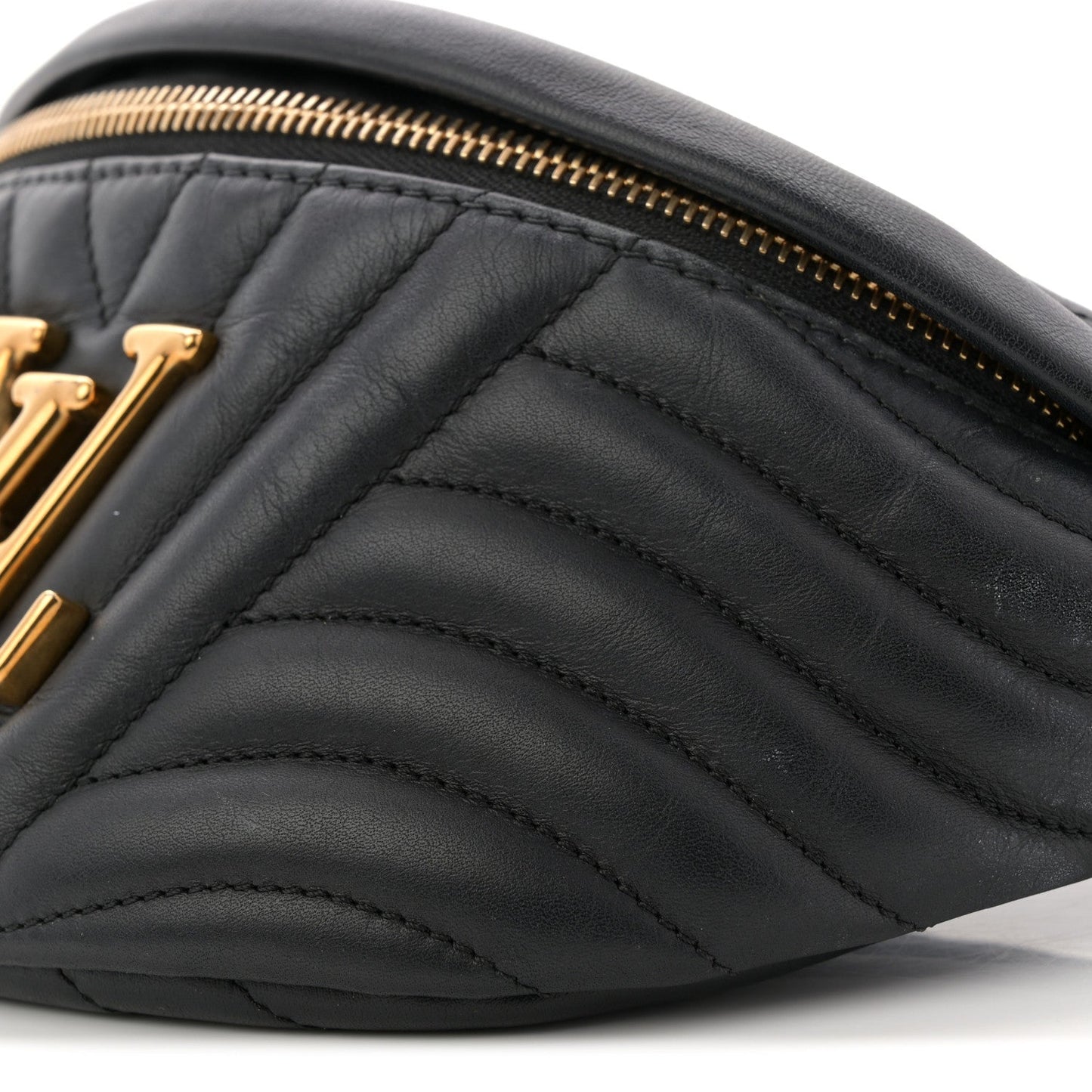 Calfskin Quilted New Wave Bumbag Black