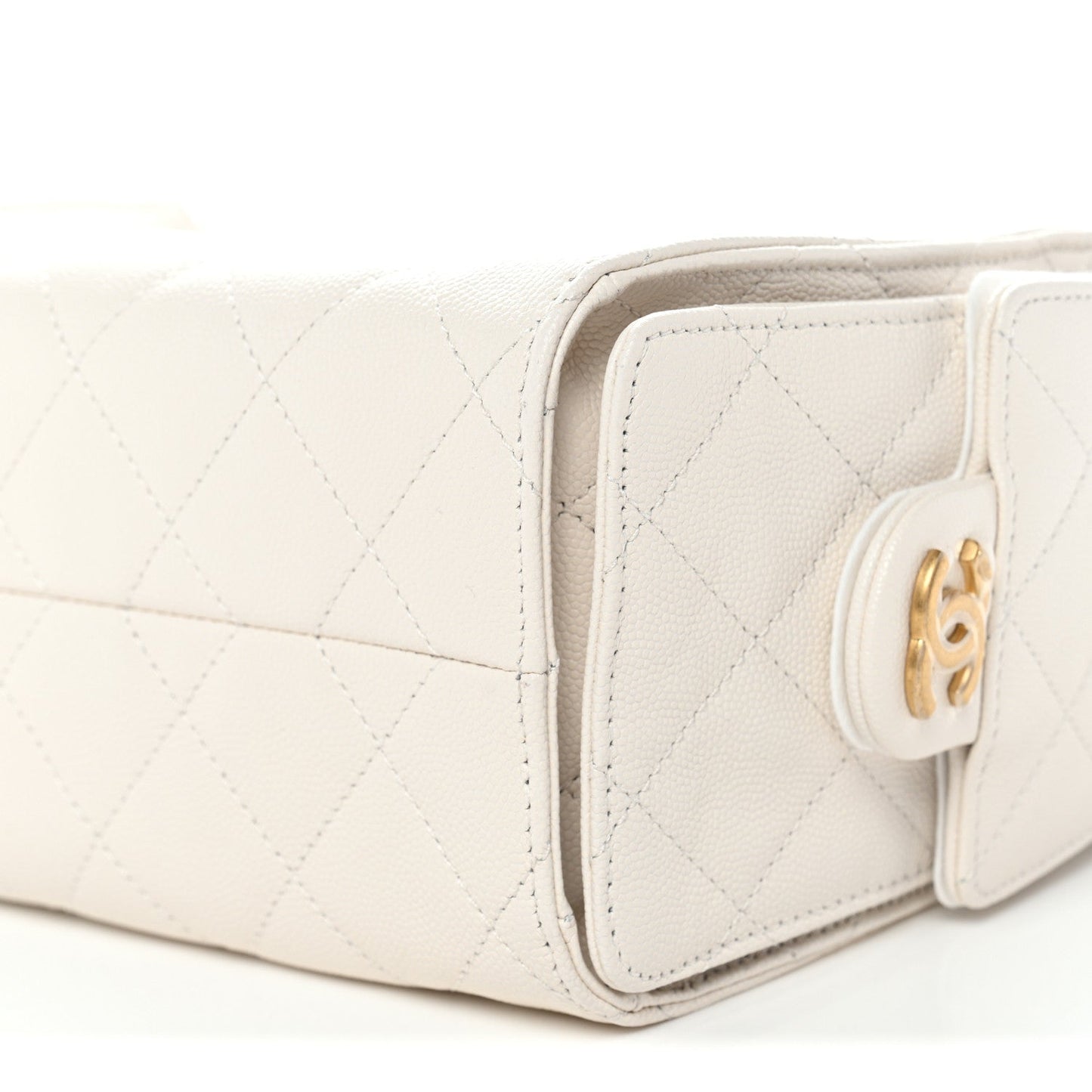 Caviar Quilted Mini Chanel 25 Handbag White
