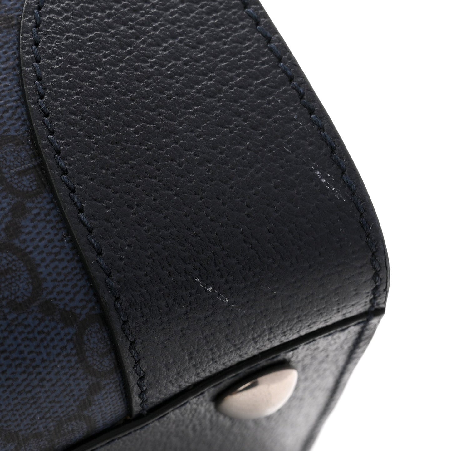 GG Supreme Monogram Textured Dollar Calfskin Large Ophidia Tote Bag Black Blue