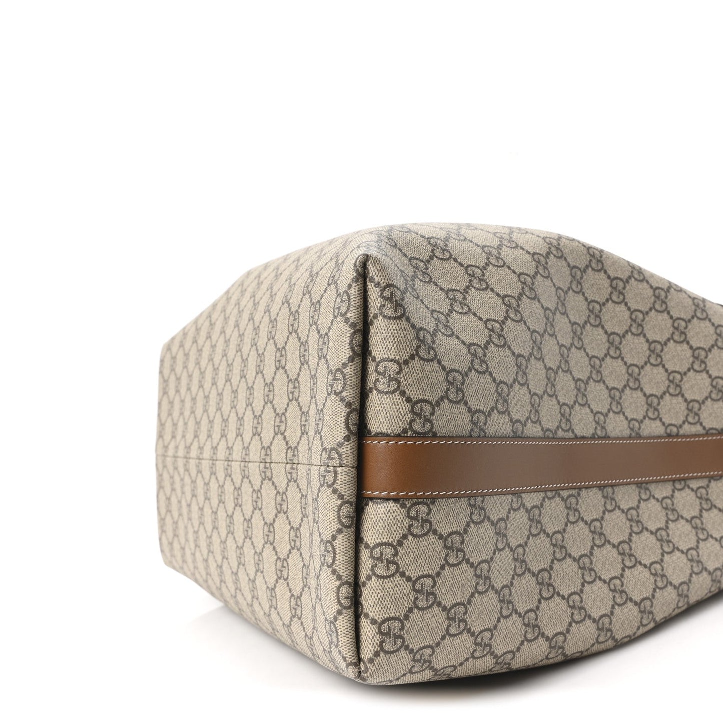 GG Icon Monogram Padlock Shoulder Bag Beige Dark Brown