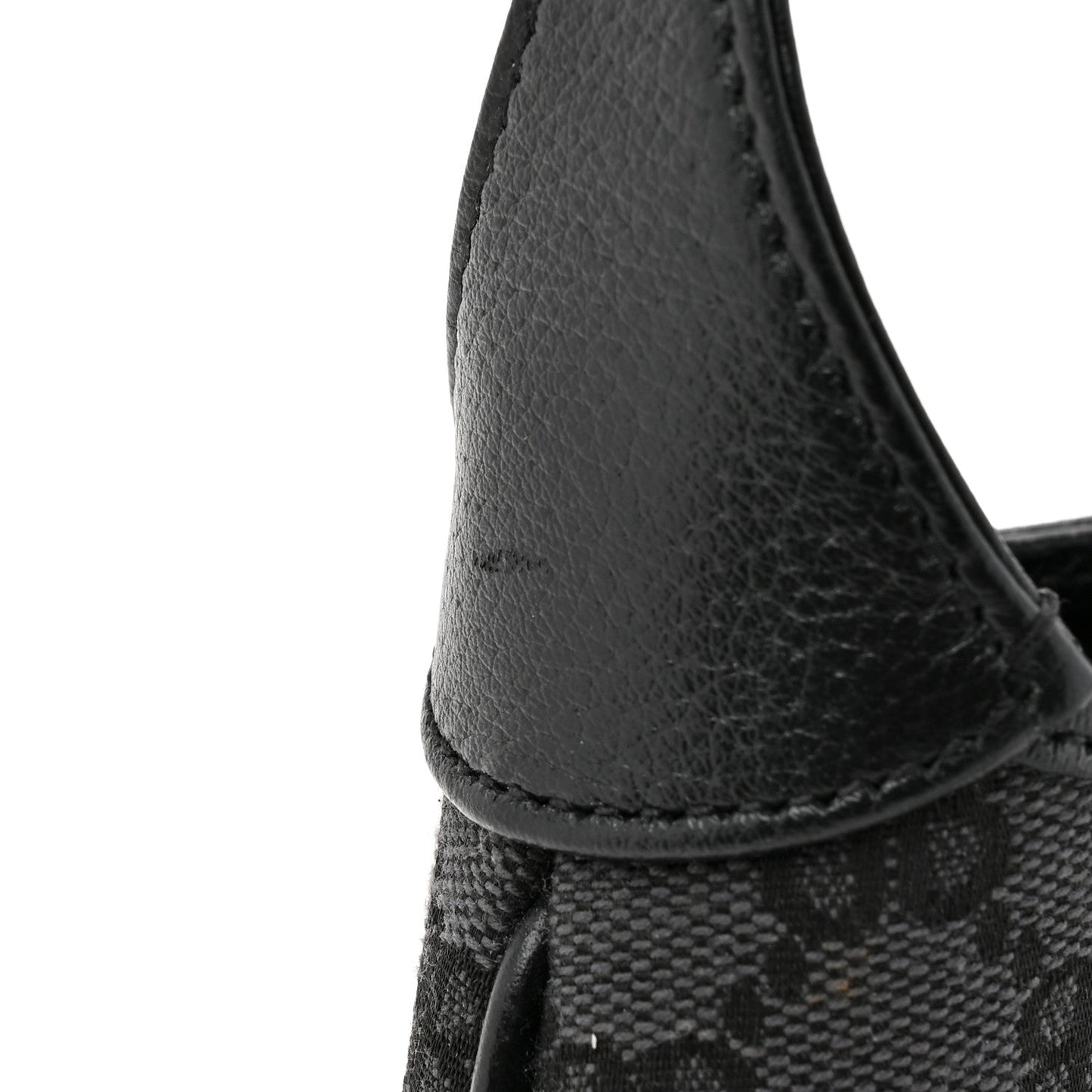 X BALENCIAGA BB Monogram Calfskin Web Mini Jackie 1961 Hobo Black