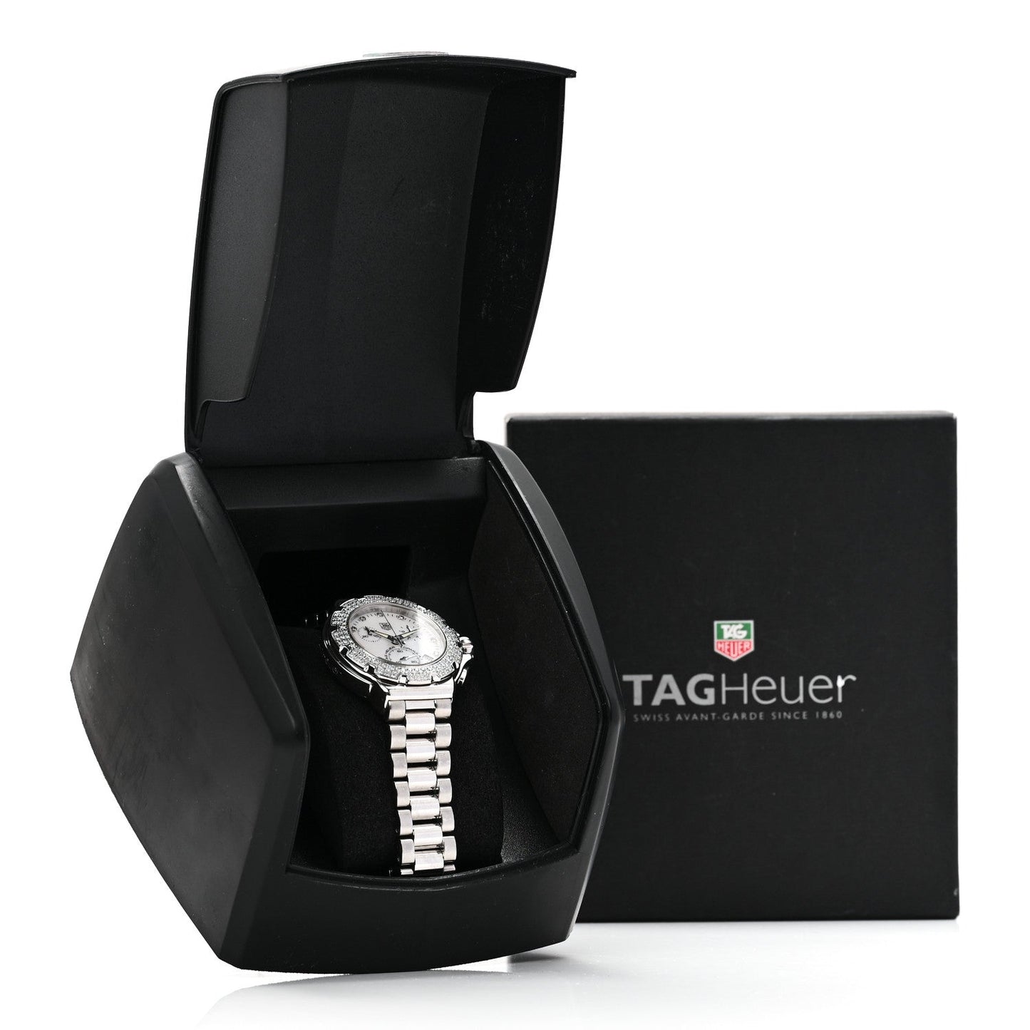 Stainless Steel Diamond Bezel Mother of Pearl 36mm Formula 1 Lady Quartz Watch CAC1310