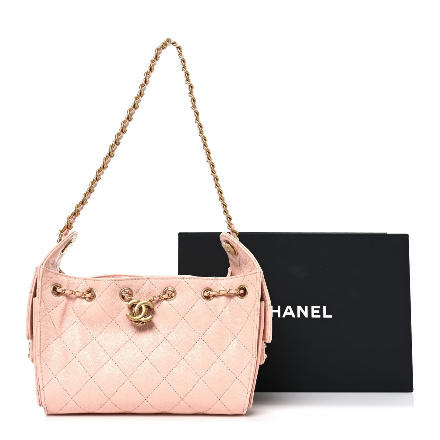 Caviar Quilted Mini Chanel 25 Handbag Light Pink