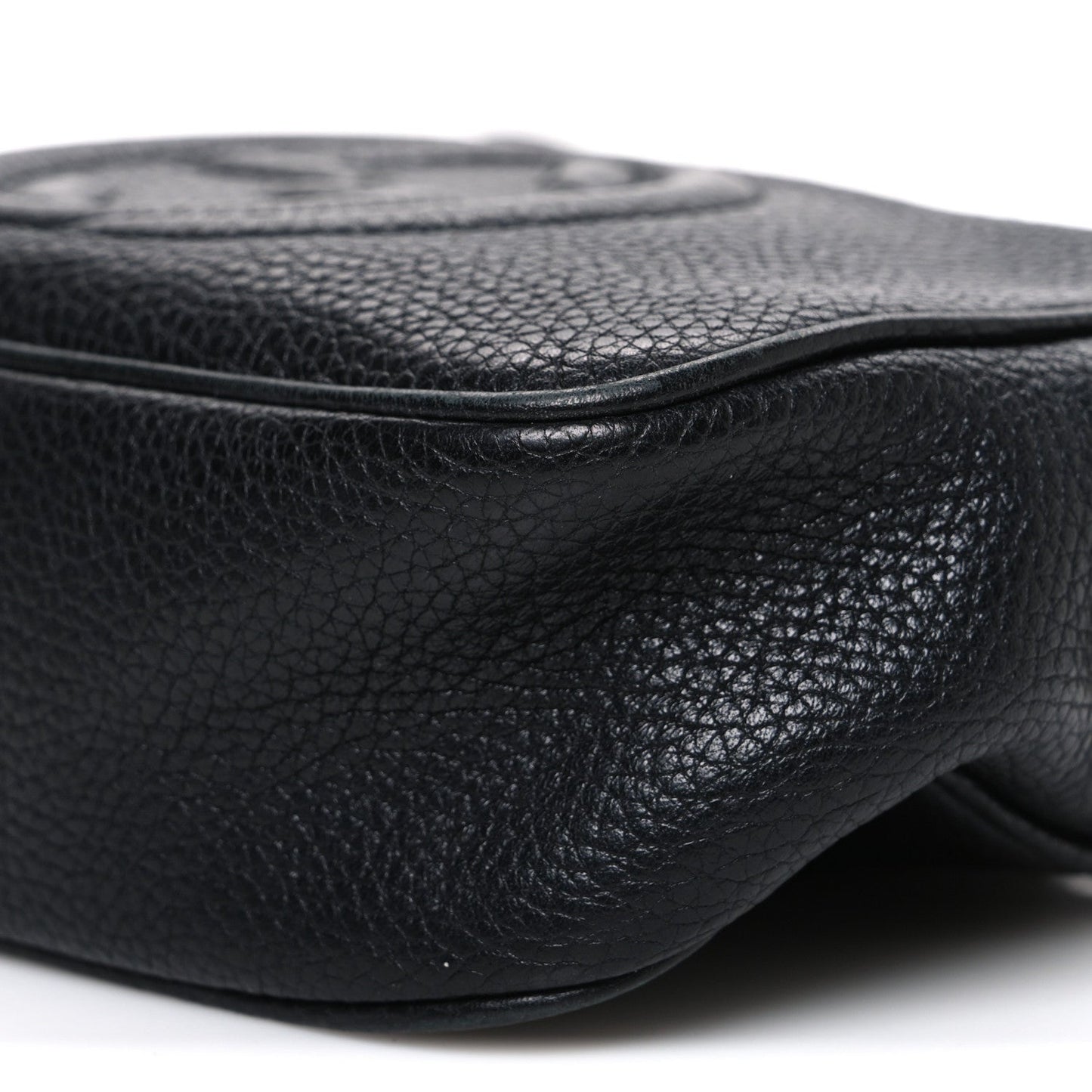 Pebbled Calfskin Mini Soho Disco Bag Black