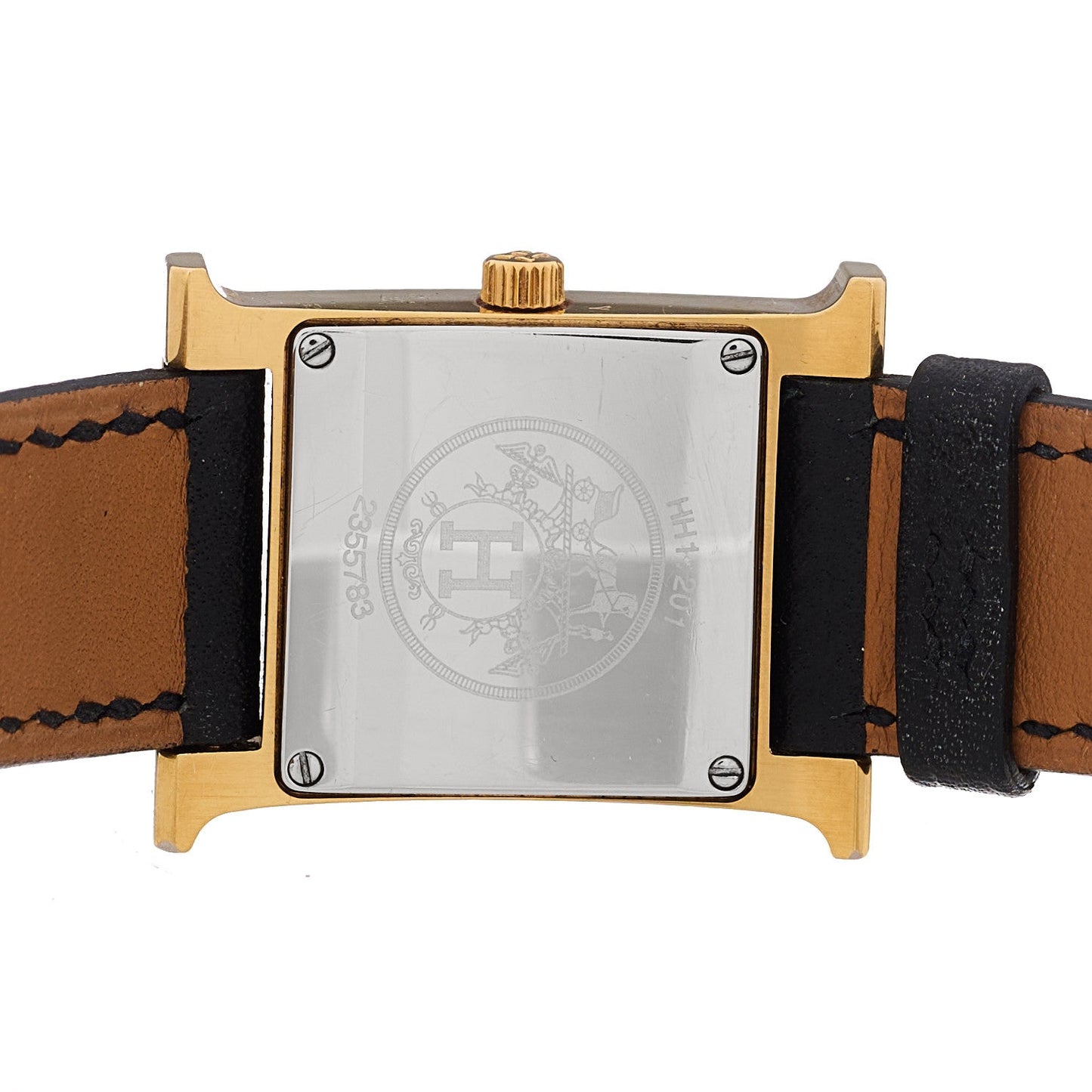 Stainless Steel Epsom 21mm Heure H Hour Quartz Watch Noir